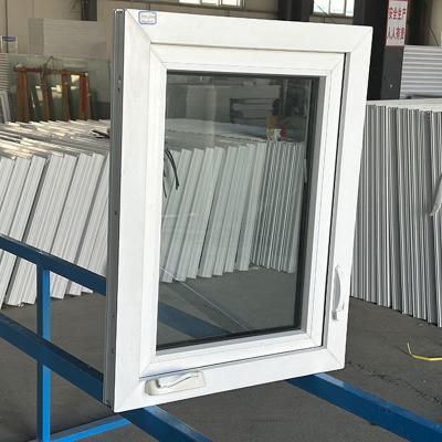 China Horizontal Opening Pattern Soundproof Insulated Upvc Glass Casement Windows Design for sale