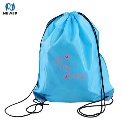 China Custom Promotional Sports Gym Mesh Cotton Canvas Ployster Drawstring Backpack Bag Clear Rope Handle Sports Bag for sale