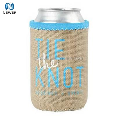 China Waterproof Custom Branded Neoprene Burlap Box lnsulator Holder For Gifts for sale