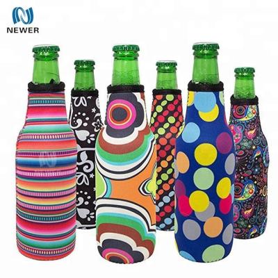 China Low Price Waterproof Custom Free Design Single Neoprene Wine Beer Bottle Cooler for sale