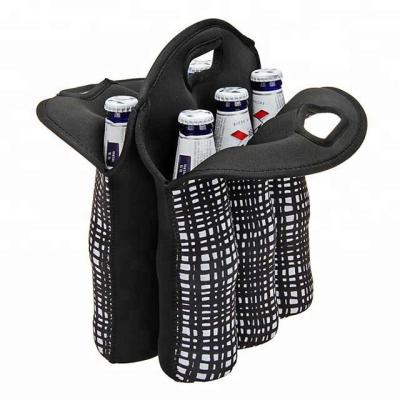 China Promotional Custom Logo Sweet Six Pack Beer Rack Packaging Bags for sale