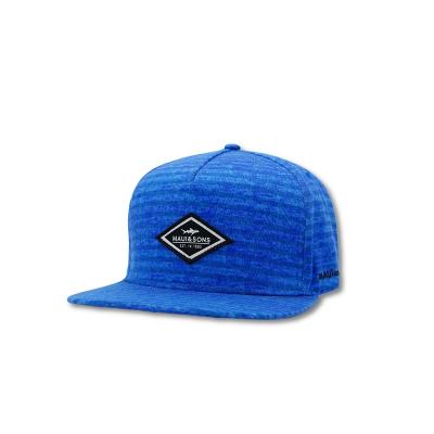 China COMMON High Quality Navy Blue 5 Panel Snapback Fixed Waist Classic Hat With Felt Applique for sale