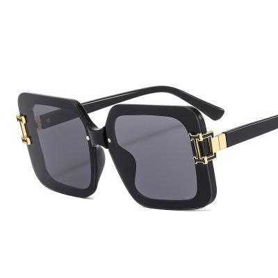 China New high quality sunglasses fashion Korean edition glasses fashion street shoot large frame customized network Live Box Ins Sunglasses red for sale