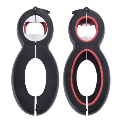 China Hot Selling Viable 6 in 1 Multi Function Can Opener Bottle Openers Knock Opener Claw for sale