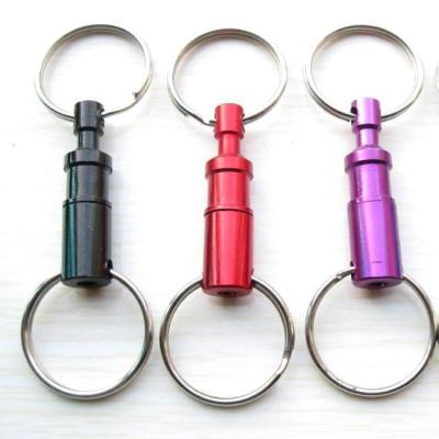 China Detachable Key Chain Ring Stainless Keychain Accessory Demountable Handy Pull-Apart Metal Quick Release Key Ring for sale