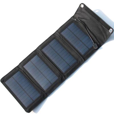 China Portable Foldable Power Bank Travel Charging Solar Panel Solar Charger 7W 5.5V for sale