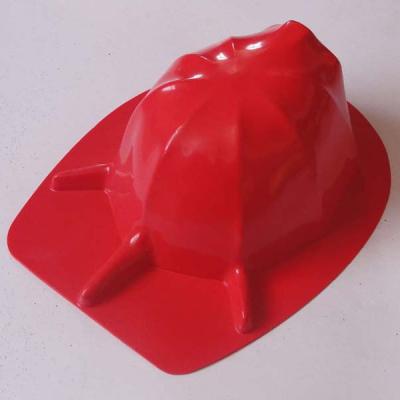 China PVC Striped Red Material Kids Hats Safe Fireman Helmet for sale