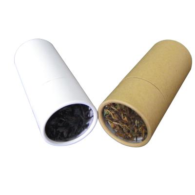 China Handmade Rolled Edge Gift Wrapping Round Kraft Paper Tube Brown Cylinder Paper Box for sale