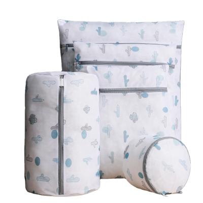 China Hot Selling Durable Eco-friendly Amazon Printing Fine Mesh Bra Bag Laundry Protective Bag For Washing Machine Protective Laundry for sale