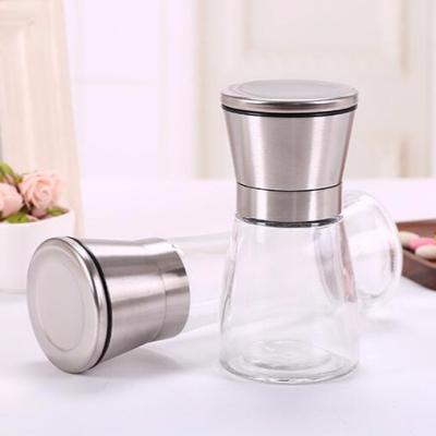 China Viable Classic Style Papper Grinder for Home Kitchen Tool Pepper Seasoning Spice Grinder Glass Bottle Grinding Good Use and Restaurants for sale