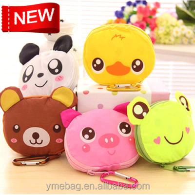 China Eco-friendly Cartoon Animal Design Folding Fashionable Shopping Bag For Girls for sale