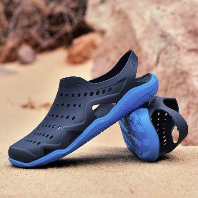 China QY-CUSTOM Lightweight Hot Selling PVC Chokes For Men's Shoes, Wooden Clog Men's Sandals With Heighten Men's Chokes Slippers for sale