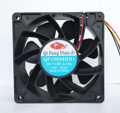 China Plastic Computer 120mm 4PIN PWM 12038 Axial Fan 12v 6000RPM Low Noise Generator Fan for sale