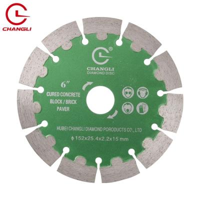 China 65Mn Steel High Speed ​​Concrete / Diamond Performance Cutting Stable Factory Direct Selling Concrete Pave Brick Cutting 152mm Diamond Blade for sale