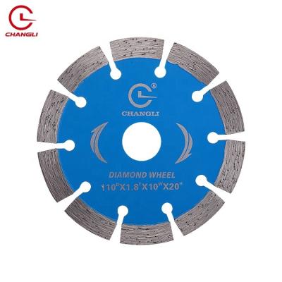 China For Hot 100% Pressd Granite 10 Teeth 8 Teeth Dry Cut Formula Segmented 4 Inch 110mm Granite Diamond Blade for sale