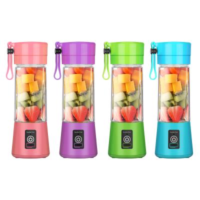 China 2020 Portable Car Juicer Blender Household Fruit Food Blender Six Blades In 3D 380ml USB Juicer Cup for sale