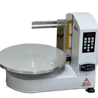 China Hotels Round Model Birthday Cake Spreading Bread Jam Cream Coating Decoration Making Machine Birthday Cake Polisher Smooth for sale