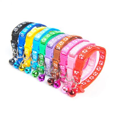 China Personalized Cute Bell Collar for Cats Teddy Cartoon Funny Footprint Collars Dog Collar with Bell for sale