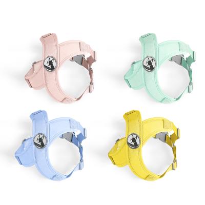 China Factory Hot Selling Adjustable Padded Dog Harness Set Macaron Dog Leash And Harness Vest For Small Medium Dogs for sale