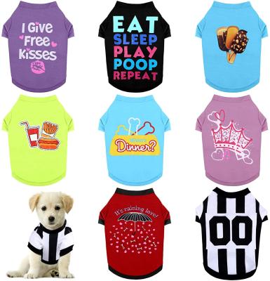 China Viable Wholesale Custom Masks Dog Print Dog Clothing Pet Clothes Dog Shirts Fashionable T-Shirts for sale