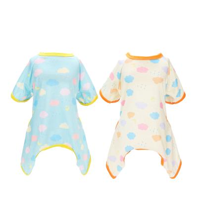 China Small Dog Factory Pet Onesie Sleepcoat Four-Legs Viable Four-Season T-Shirt Dog Pajamas for sale