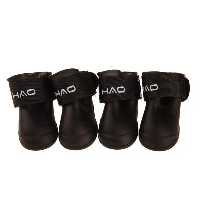 China Viable Waterproof Silicone Anti-skid Outdoor Dog Rain Boot Dog Rain Boot Soft Rubber Dog Shoes for sale