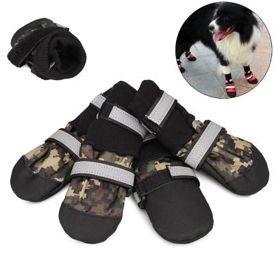 China Viable Waterproof Paw Protector Dog Shoes Boots with Reflective Brand Shoes for Dogs for sale