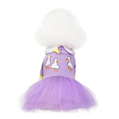 China Summer Viable Dog Lace Up Tulle Dresse For Little Dog Girl Birthday Bowknot Dress Dog Clothes Puppy Costume for sale