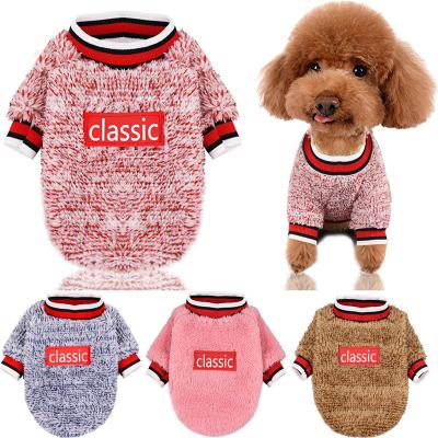 China Sustainable Autumn And Winter Pet Casual Dog Clothes Wholesale Solid Dog Sweater for sale