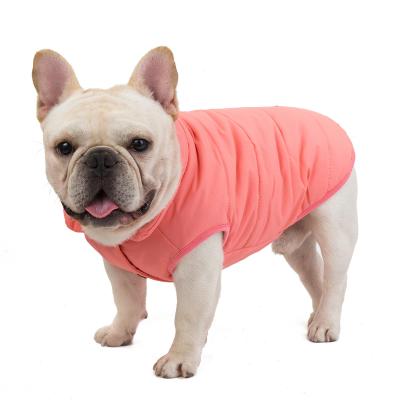 China Sustainable Pet Jacket With Fur Collar Dogs Thickened Cotton Coat Dog Clothes for sale