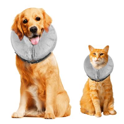 China Wholesale E-Collar Protective Soft Comfortable Recovery Safety Donut Padded Inflatable Dog Collar for sale