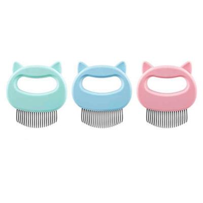 China Sustainable Shell Shaped Handle Pet Grooming Massage Tool Candy Colors Pet Massage Brush for sale