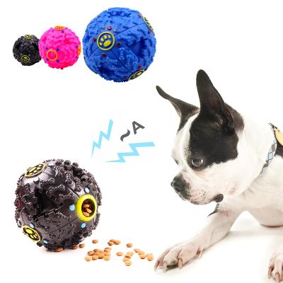 China Viable French Bulldog Pug Balls Pets Props Absent Ball Toy Big Dog Puzzle Training Dog Squeaker Food Toys for sale