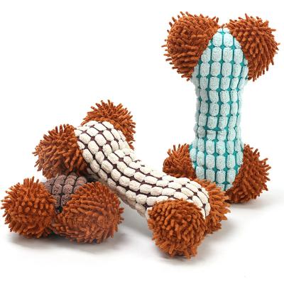 China 2021 New Trend Dog Bone Toy Dog Toy Small Stuffed Puppy Viable Squeaky Pet Toys for sale