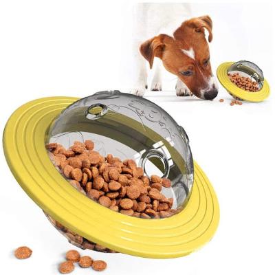 China Viable UFO Dog Toy Interactive Flying Discs IQ Treat Ball Pet Toys Food Ball Food Dispenser For Small Large Dogs for sale