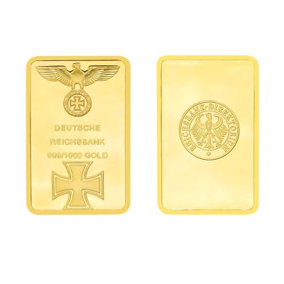 China Global Excellent Quality Germany Reichsbank Coin Swiss Goddess Commemorative Gold Bar for sale