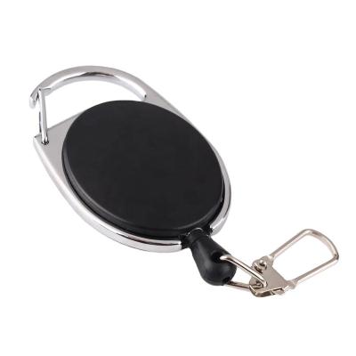 China Global Telescopic Clasp Anti Theft And Quick Retractable Key Chain Anti Lost Key Chain Elastic Button Keychain for sale