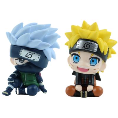 China Cartoon Toy Cartoon Q Version 2 People Kakashi Action Numbers PVC Model Toy Desktop Ornament for sale