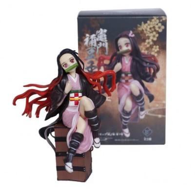 China Anime Action Figure Toy Desktop Ornament Of Kamado Nezuko Cartoon Toy Cartoon PVC Model Figure for sale