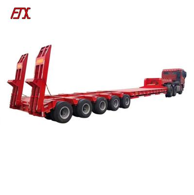 China Trailer Parts Haul Equipment Heavy Duty Low Bed Semi Trailer Truck 5 Lines And 10 Axes for sale