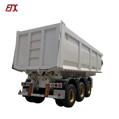 China China Ore Parts Trailer 32cbm Transport Hydraulic U Shaped Trailer Tipper Dump Trailer Rear Semi for sale