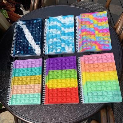 China 2022 custom papites silicone noise fidgety person eco-friendly paper toys relaxing student papites spiral notebook poppits for sale