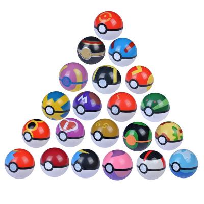 China Cartoon Toy Hot Sale Pokeball Push Monday Ball Figure Toy Game Action Number 7cm Popular Pokeball Toy For Gift for sale