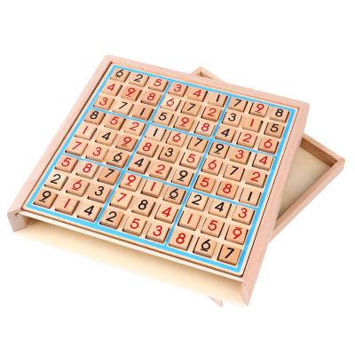 China Eco-friendly Material Wooden Sudoku Board Game Puzzle Board Counting Game For Kids Board Puzzle Game for sale