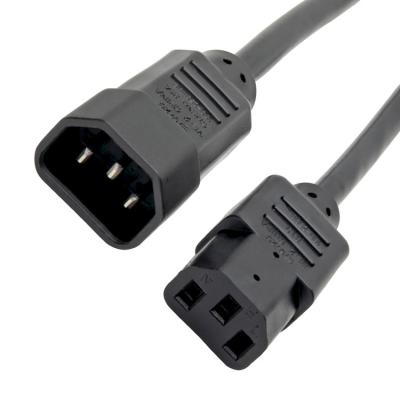 China RY C13 To C14 10a 250v Power Cord 18 Awg C14 Mates With A C13 Outlet for sale