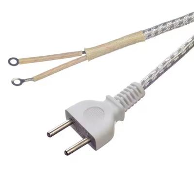 China Warm verkrijgen 2 Pin 220v 16a Geflechte draad Stromkabel Kabel Led Lamp E27 Dc Koper Karachi stroomkabel voor ijzer in Pakistan Te koop