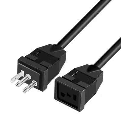 China ETL UL817/CSA C22.2 SJT 3X14 To 10AWG 3 Pin US Black Power Cord Extension Industrial US Extension Cords For Lighting for sale