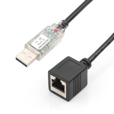 China USB RS422 to RJ45 8P8C Female Nickel Plated WB-1800-BT Industrial Network Debug Adapter Cable for sale