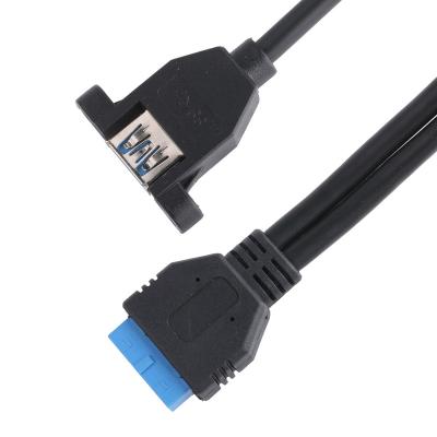 China USB 3.0 Front-Panel-Motherboard 19/20-Pin-Kabel zum USB-Frauen-Splitter-Adapter-Erweiterungsteil zu verkaufen