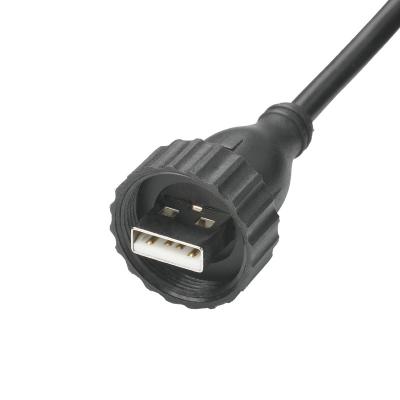 China USB2.0 A Type Male Type M Waterproof Interface TO USB2.0 Cable Industrial Fixed Data Connection Cable for Vehicle for sale